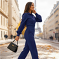 ✨Gratis verzending🤩 Nieuw Binnen! Damespak met Reversblouse & Wijde Broek – Stijlvol Comfort voor Elke Dag 👗