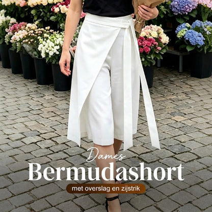 Chique culotte met strik aan de voorkant en wijde pijpen voor dames
