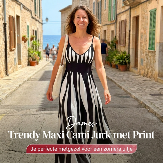 👗50% KORTING Gestreepte spaghetti bandjes jurk, slank & luchtig