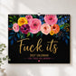 Kalender aan de muur 2027 met grappige scheldwoorden 🌸 bloementhema