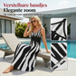 👗50% KORTING Gestreepte spaghetti bandjes jurk, slank & luchtig