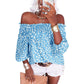 ⏰ Tijdelijke aanbieding Dames Off Shoulder Bloemen Chiffon Blouse | Luchtige Zomer Boho Stijl🌸