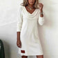 🔥50% KORTING 💕 Dames Gebreide Jurk – Elegante Cowl-Hals & Zacht👗