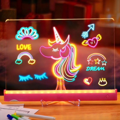 ✨ LED Glow Tekenbord voor Kinderen – Magisch Creatief Speelplezier! 🎨💡