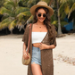 🔥50K+ VERKOCHT | 50% KORTING🌸Boho Korte Mouw Kimono, Ademende Mengstof, Oneindig Combineerbaar☁️