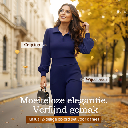✨Gratis verzending🤩 Nieuw Binnen! Damespak met Reversblouse & Wijde Broek – Stijlvol Comfort voor Elke Dag 👗