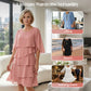 🌸Voorjaarsuitverkoop: 49% KORTING🎁👗Elegante damesjurk met gelaagde ruchemouwen – moeiteloze stijl voor elke gelegenheid💃