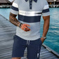 ⏰TIJDELIJKE AANBIEDING✨ Korte mouw poloshirt set combinatie tot boven de knie broek sportief veelzijdig