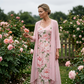 🔥LIMITED AANBIEDING✨ Elegante Bloemenprint Jurkset 2-delig, Zacht & Ademend, Plus Size Beschikbaar🌷