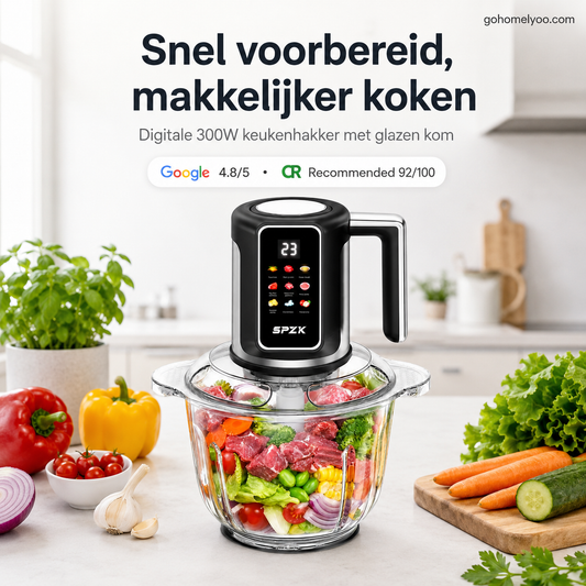💥NIEUWE TECHNOLOGIE 🏆 Alles-in-één keukenhakker, precieze bediening voor maaltijdprep 🥕t