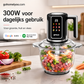 💥NIEUWE TECHNOLOGIE 🏆 Alles-in-één keukenhakker, precieze bediening voor maaltijdprep 🥕t