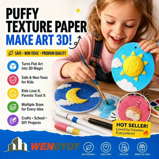 🎨 50% KORTING✨ Puffy Texture Paper – Magisch 3D Effect