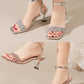 50% korting 🔥 Designer sandalen met strass-steentjes en sculpturale hakken👠