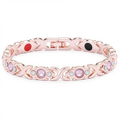 🔥 KOOP 1, KRIJG 1 GRATIS 💎 Dames Magnetische Armband – Elegant Design met Sprankelende Kristallen ✨