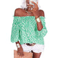 ⏰ Tijdelijke aanbieding Dames Off Shoulder Bloemen Chiffon Blouse | Luchtige Zomer Boho Stijl🌸