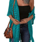 🔥50K+ VERKOCHT | 50% KORTING🌸Boho Korte Mouw Kimono, Ademende Mengstof, Oneindig Combineerbaar☁️