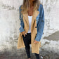 🎁 Nieuw Binnen ✨ Dames Denim Patchwork Halflange Jas 🧥 Trendy Design, Unieke Details & Comfortabele Pasvorm