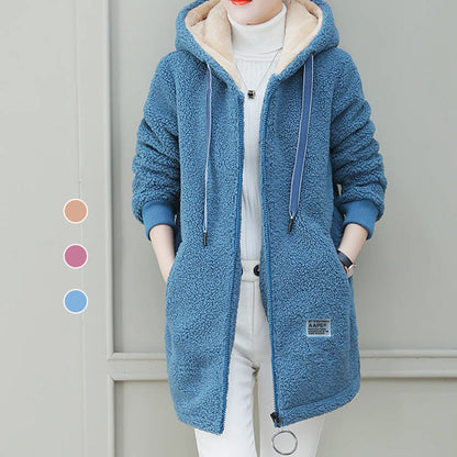 🔥 50% KORTING – Dames winterjas met faux lamswollen voering 🧥 Extra warm, zachte feel & comfortabele pasvorm voor koude dagen ✨