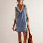 🔥 50% KORTING 👗 Denim Rugloze Jurk met Zakken ✨