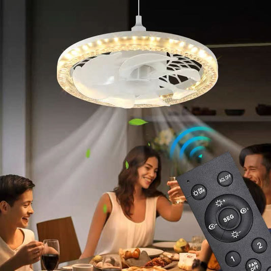 ✈️Geen verzendkosten💡2-in-1 Dimbare Plafond Ventilatorlamp met Afstandsbediening – Stil, Verstelbaar en Ruimtebesparend