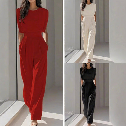 🔥50% KORTING! Elegante dames jumpsuit, taillensnit, wijdbenig & hoogwaardig voor werk en vrije tijd