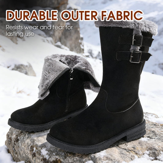 Warme, met pluche gevoerde halfhoge snowboots voor dames