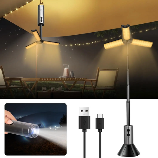 ⏳50% korting!! 💥 Draagbare multifunctionele opvouwbare LED-kampeerlamp