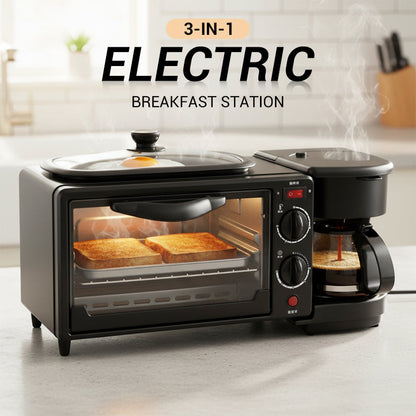 🔥Laatste 30 stuks in de aanbieding!⚡3-in-1 elektrisch ontbijtstation👪 Bereid moeiteloos het ontbijt voor het hele gezin~