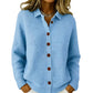 📢📢57% korting!!!✨Casual gebreid shirt met knopen voor dames