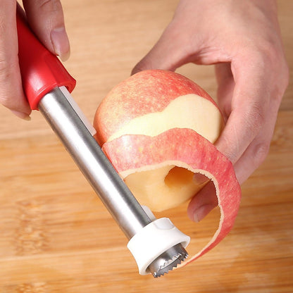 🛠️ Multifunctioneel Gereedschap – Verwijder snel de schil én de kern van fruit!