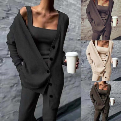 ✈️Tijdelijk gratis levering👗 3-delige comfy chic set – één outfit, eindeloze looks