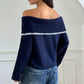 ⏳Tijdelijk gratis levering🚛💖 Elegantie en Romantiek: De Off-Shoulder Trui met Kanten Detail! 🌟