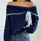 ⏳Tijdelijk gratis levering🚛💖 Elegantie en Romantiek: De Off-Shoulder Trui met Kanten Detail! 🌟