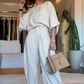 💖Dames Loose-Fit Top & Broek Set – elegant, comfortabel & tijdloos✨