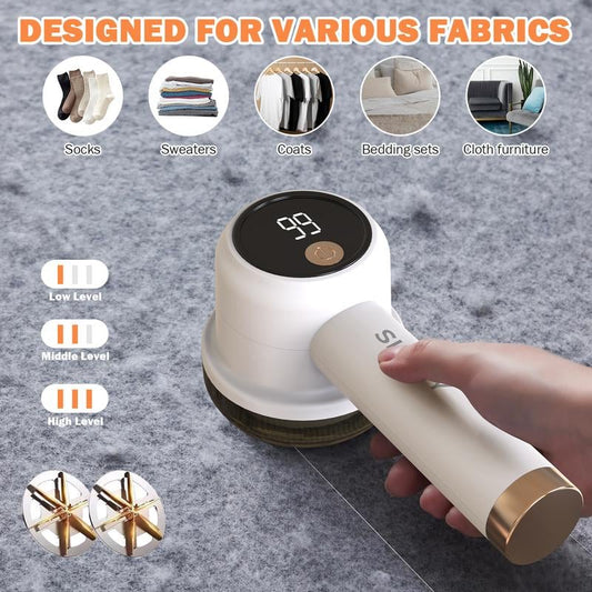 ⏰61% korting!🧶Draadloze Textielscheermachine met 3 Standen & 6-Bladige Messen – Voor Kleding als Nieuw 👕