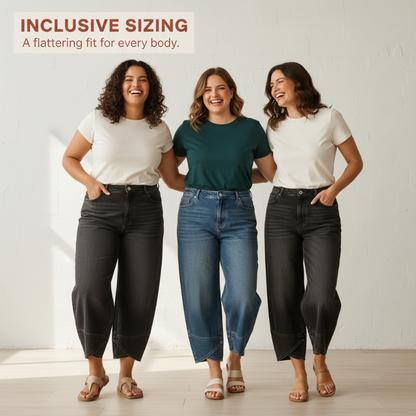 ✈️Nieuw binnen met gratis levering!👖✨Casual Damesjeans met Asymmetrische Zoom & Losse Pasvorm (S-3XL)