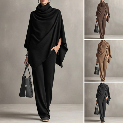 ✨ 50% Korting ✨ Dames Coltrui & Wijde Broek Set 👚👖 Zachte Stof, Comfortabele Pasvorm & Elegante Casual Look