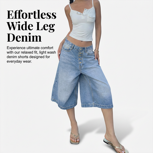 Sommerkollektion 2026 🧡 Lässige Damen-Jeanshose mit mehreren Knöpfen und weitem Bein 👖 Modisch und vielseitig kombinierbar