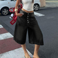 Sommerkollektion 2026 🧡 Lässige Damen-Jeanshose mit mehreren Knöpfen und weitem Bein 👖 Modisch und vielseitig kombinierbar