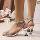 50% korting 🔥 Designer sandalen met strass-steentjes en sculpturale hakken👠