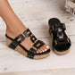 👠 Comfortabele Sandalen met Compenseerde Hakken - Elegant & Stabil Voor De Gehele Dag! ✨