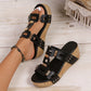 👠 Comfortabele Sandalen met Compenseerde Hakken - Elegant & Stabil Voor De Gehele Dag! ✨