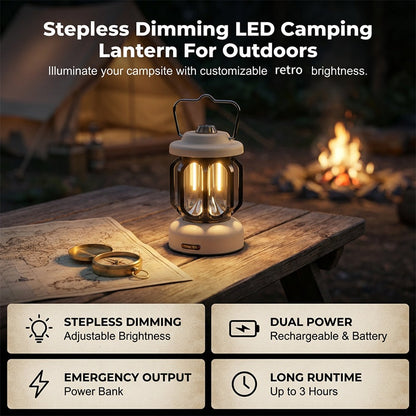 🔥Stapelvoordeel LED Campinglamp | Dimbaar & Powerbank Functie💡