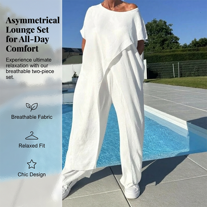 🌴 Resort Linnen Set • Asymmetrisch Top & Wijde broek 😍
