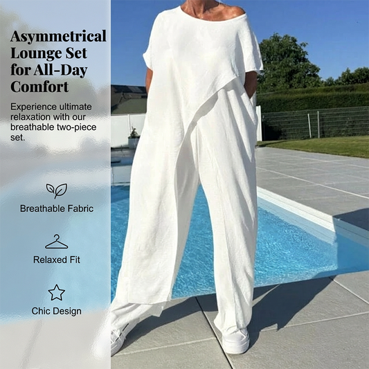🌴 Resort Linnen Set • Asymmetrisch Top & Wijde broek 😍