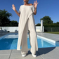 🌴 Resort Linnen Set • Asymmetrisch Top & Wijde broek 😍