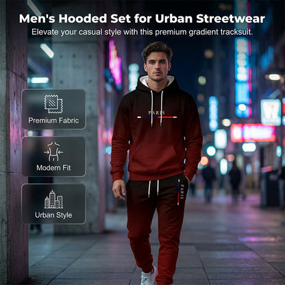 🔥 50% KORTING 👕 Heren Trainingspak Set met Gradiënt – Hoodie & Joggingbroek met Sportieve Look en Ultiem Comfort ✨