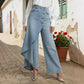 🔥50K+ VERKOCHT | HALVE PRIJS 👖 Hoge taille wrap jeans KWALITATIEVE MENGSTOF, asymmetrisch ontwerp met knopen