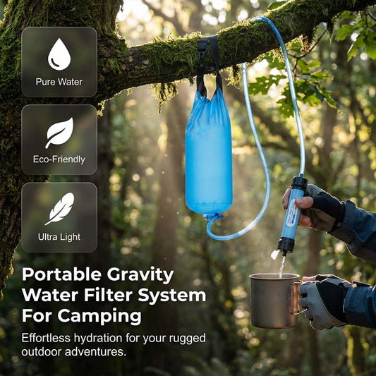 💧Aanbieding! Draagbare waterfilterzak | Zwaartekrachtsysteem | Draagbaar en snel