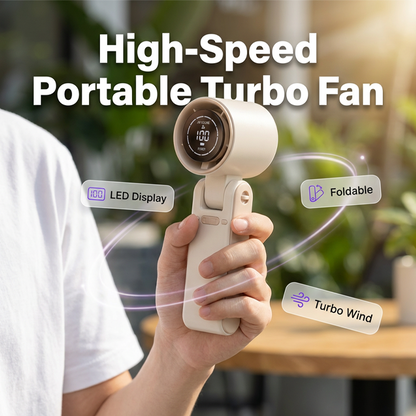 ⚡ZOMERDEAL! Handventilator💨LED Display & Type-C Opladen